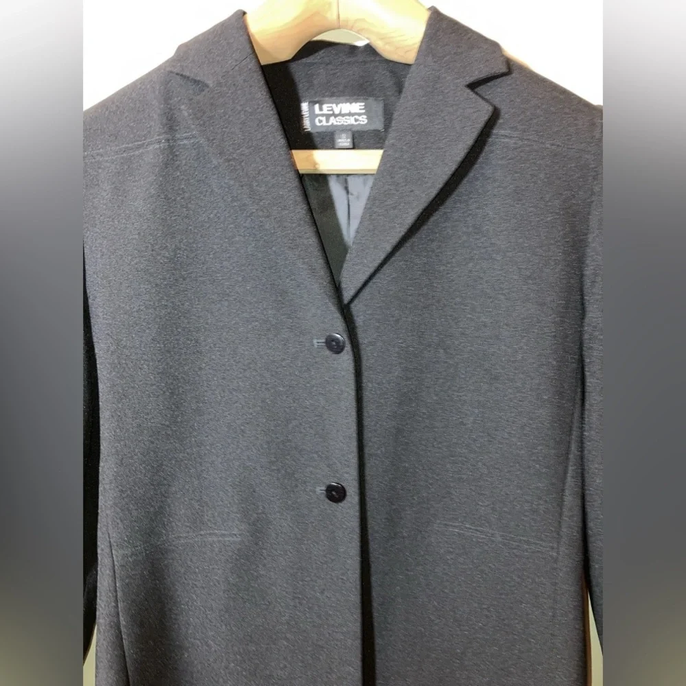 Larry Levine Black Classic Skirt Suit Sz 12 - Picture 3 of 8